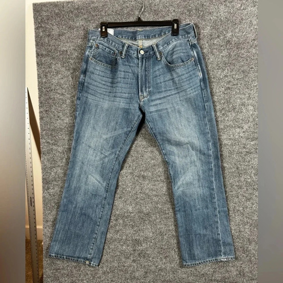 GAP Mid Rise Boot Cut Jeans, Medium Wash - Size 34x30 (US 18) - Picture 1 of 6